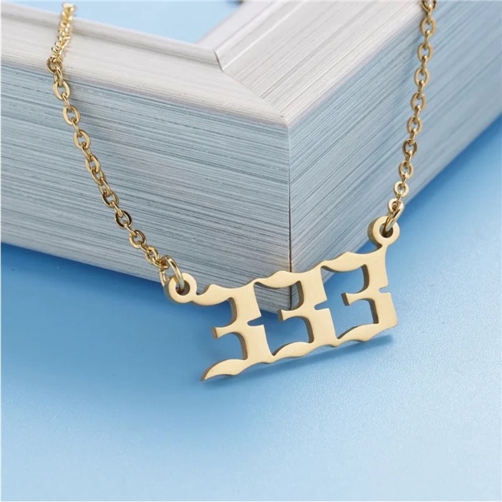3/$30 NWT Angel Number Necklace 333